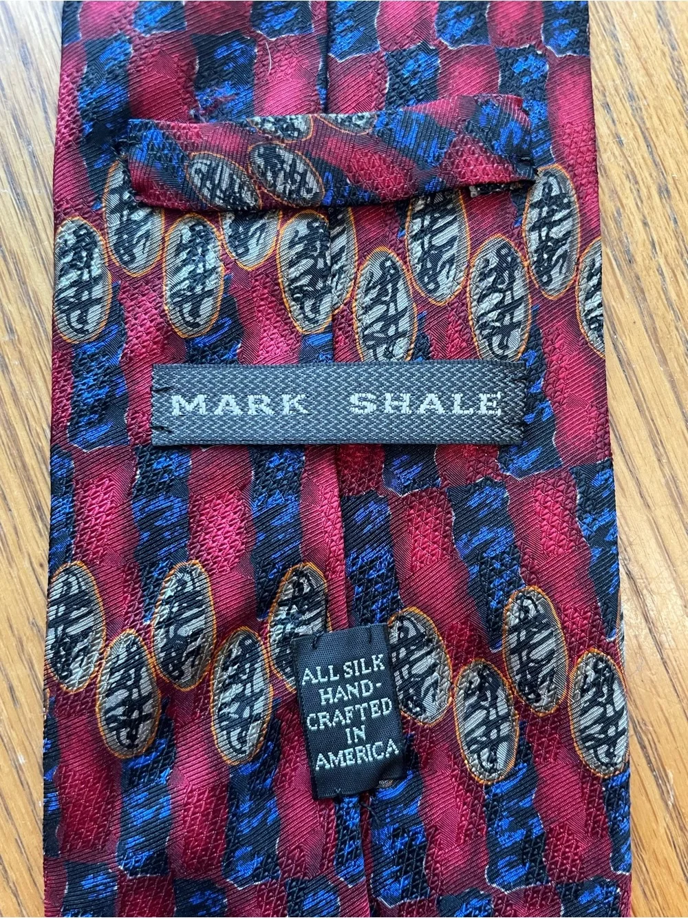 Mark Shale J.Z. Richards Men’s 100% Silk Geometric Tie Made in USA